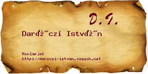 Daróczi István névjegykártya