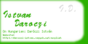 istvan daroczi business card
