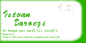 istvan daroczi business card